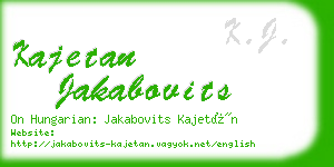 kajetan jakabovits business card